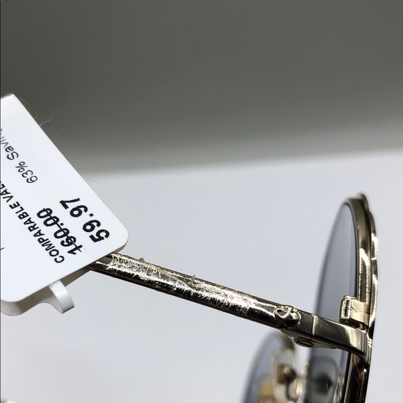Kate Spade Cannes Gold Gradient Lens Round Sunglasses NEW main image 4